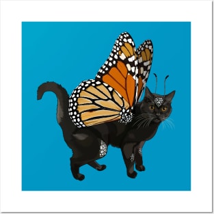 Black Monarch Flitter Kitty Posters and Art